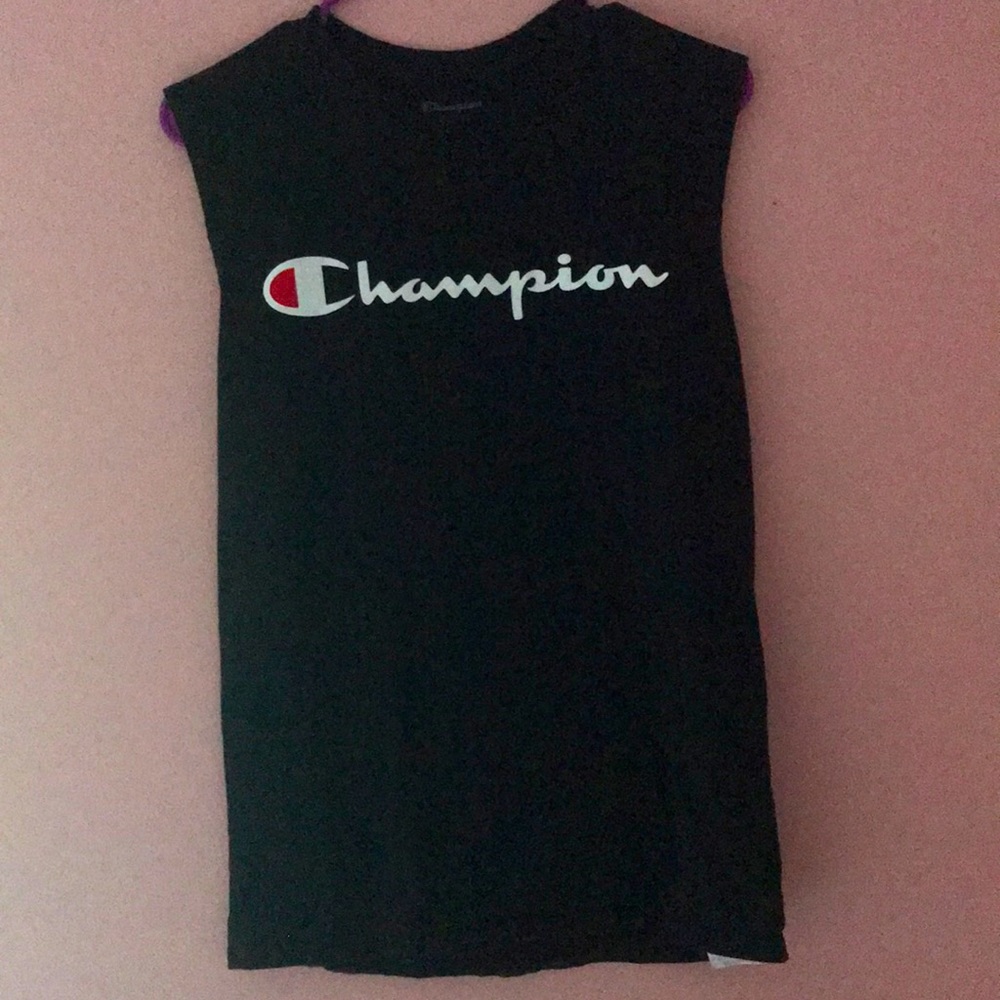 Black Champion Muscle Tank Shirt